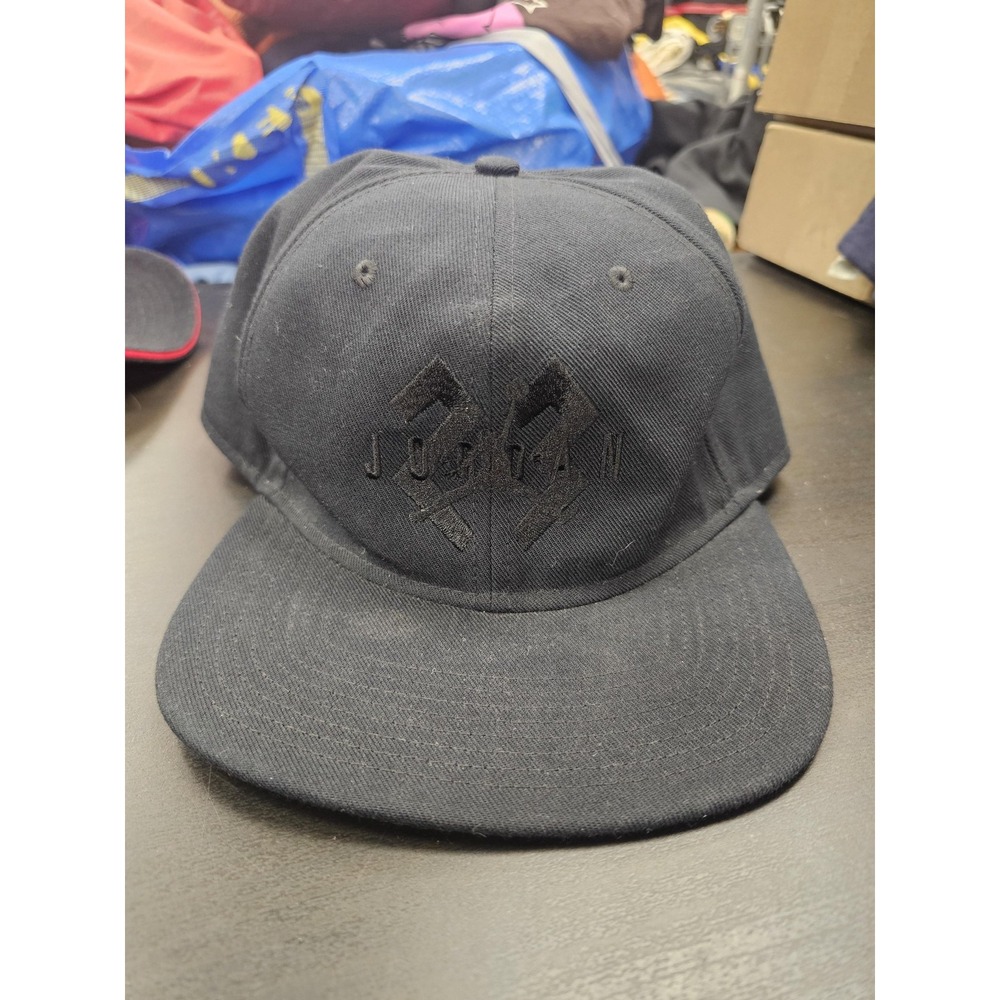 Nike Jordan Jumpman Hat Cap Snap Back Black‎ Tonal Logo Mens One Size Baseball